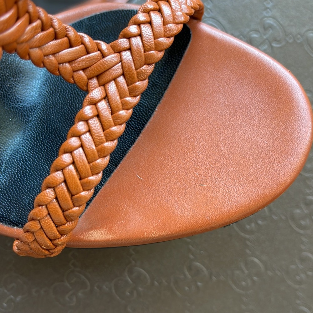 Gucci Malaga Kid Lifford Bitt Orange Size 36.5 - Picture 16 of 16